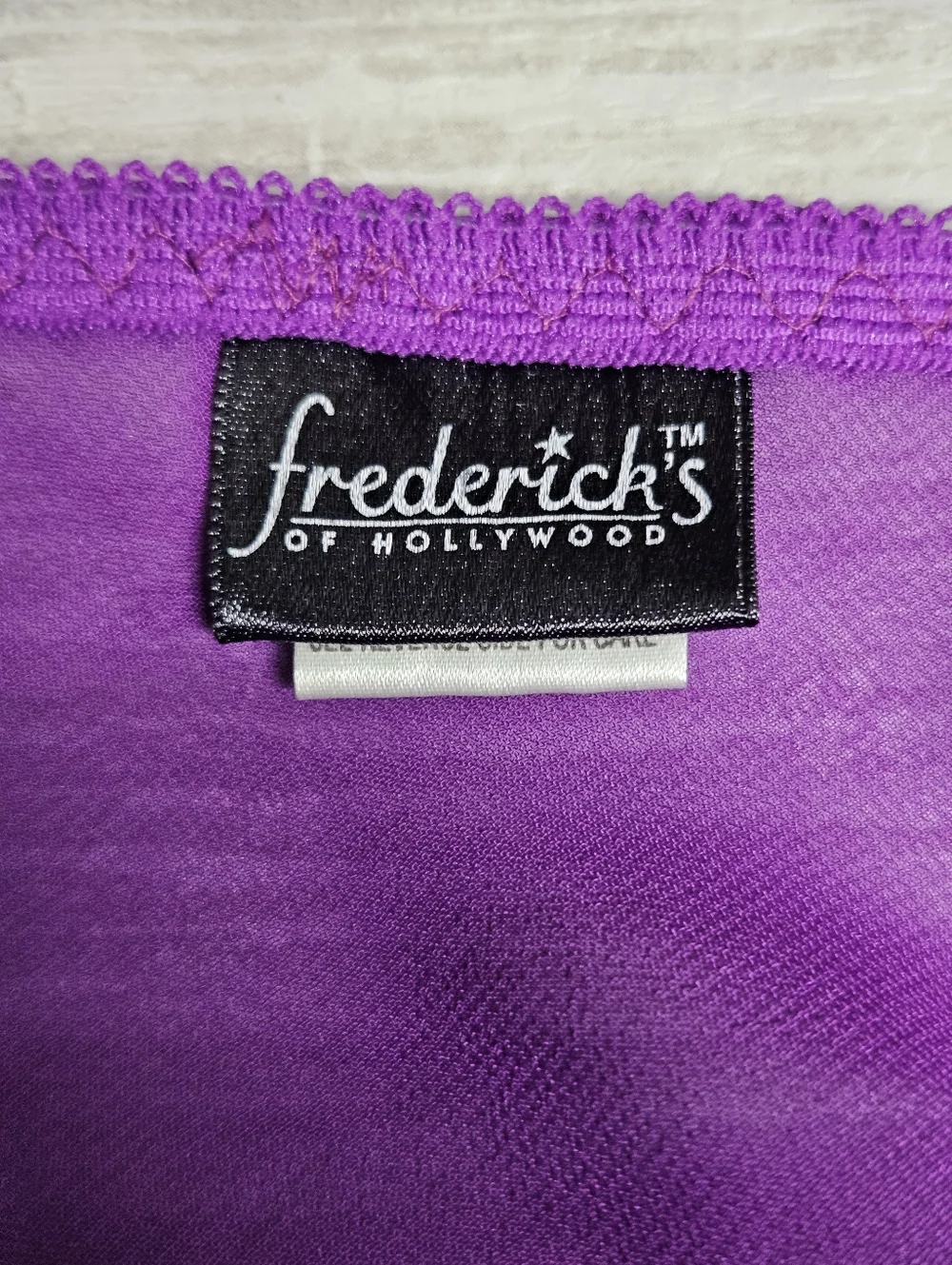Fredericks of Hollywood Babydoll Cami Top Size S Purple Fairy Romantic Coquette - Picture 10 of 10